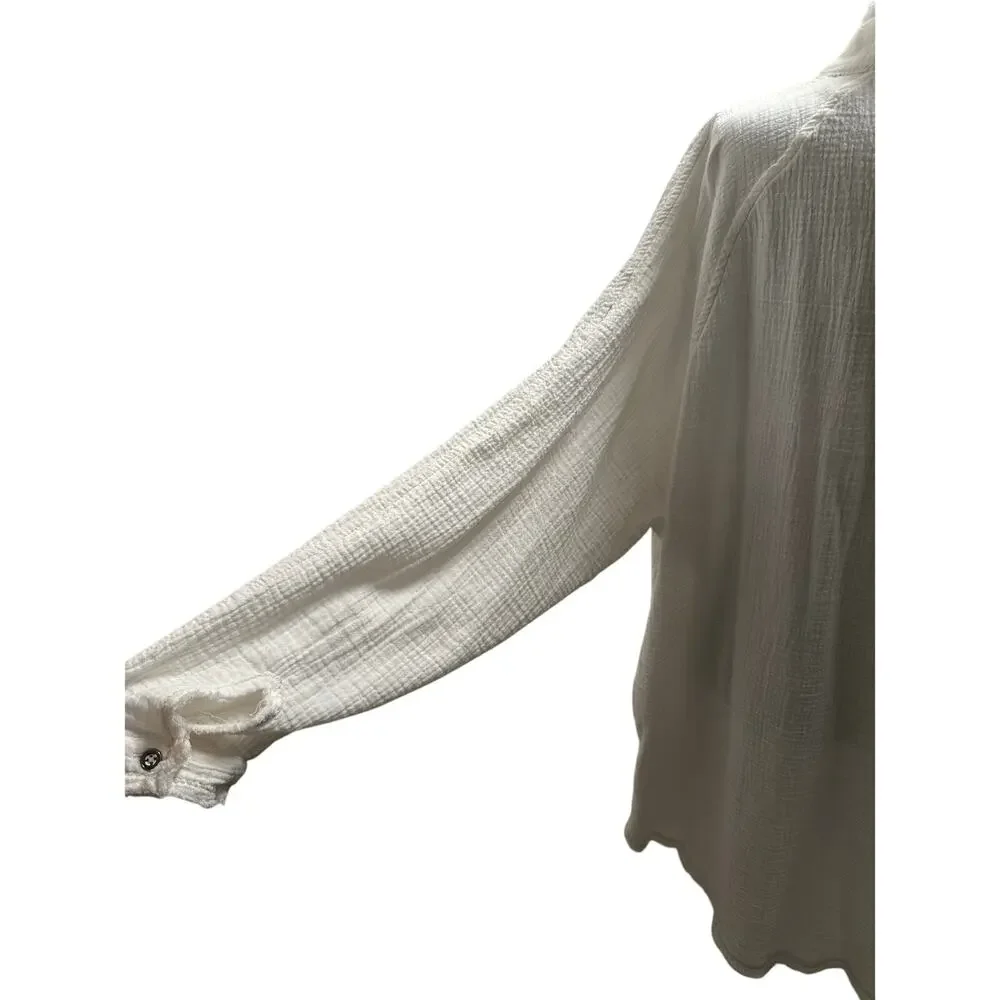 Free People - We The Free Summer Daydream Buttondown - Large - White - Picture 8 of 12